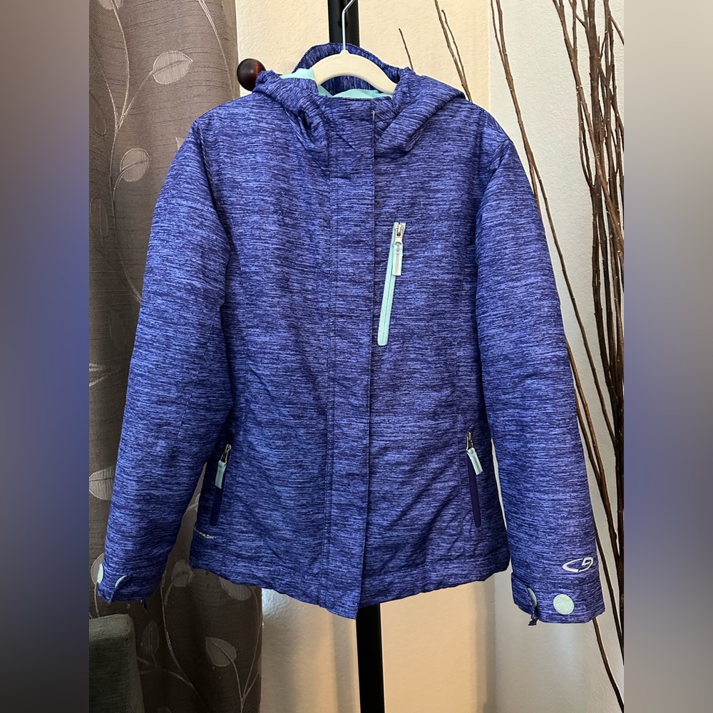 Champion Venture Dry | Hooded Waterproof Jacket | Size M (7-8) | Purple, teal